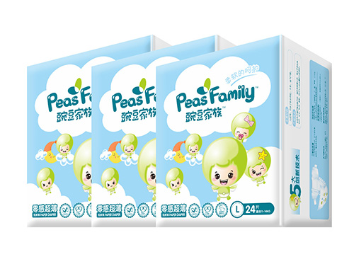 豌豆家族紙尿褲L24片三袋裝