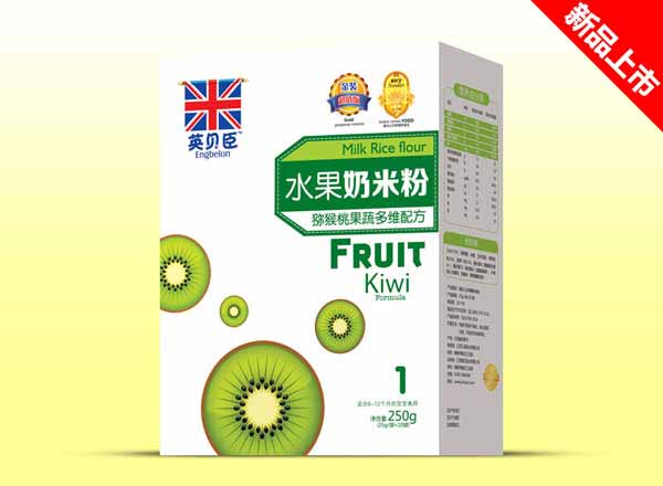 英貝臣水果奶米粉盒裝獼猴桃1段