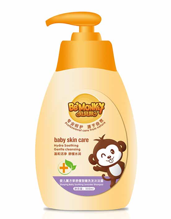 貝貝猴嬰兒薰衣草舒緩甜睡洗發沐浴露