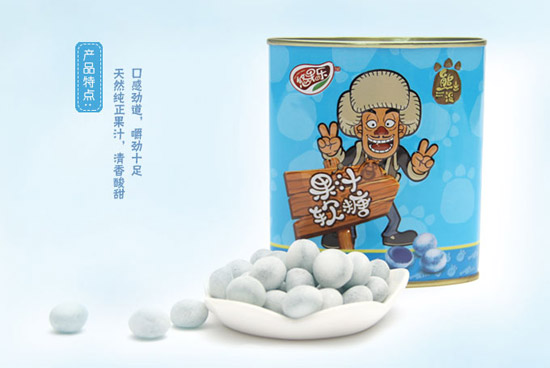 熊出沒105g迷你罐果汁軟糖藍莓味