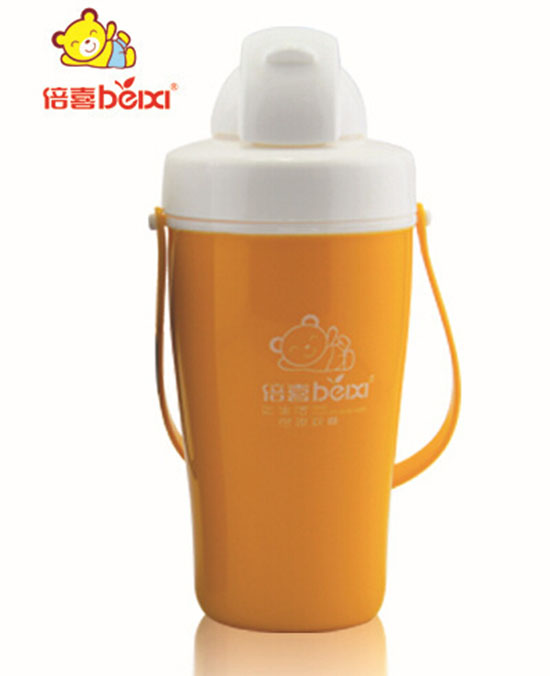 倍喜帶手提雙層吸管杯學生隨身杯350ML(粉紅色)