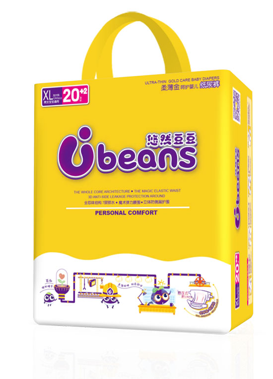 悠然豆豆柔薄金呵護嬰兒紙尿褲XL22片