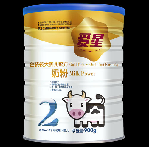 愛星金裝較大嬰兒配方奶粉2段900g罐裝