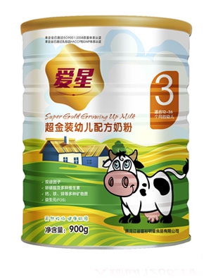 愛星超金裝幼兒配方奶粉3段400g盒裝