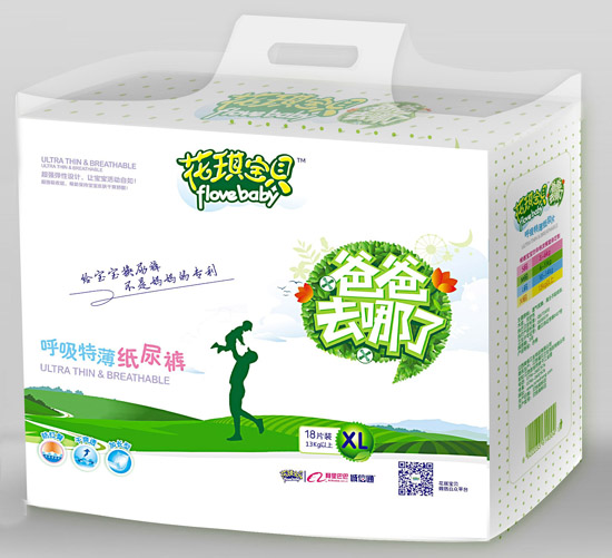 花琪寶貝呼吸特薄紙尿褲XL碼18片