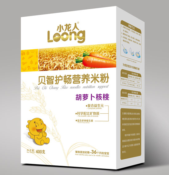 小龍人胡蘿卜核桃貝智護暢營養米粉盒裝