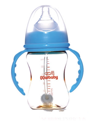 Q0愛寬口徑雙柄自動PPSU奶瓶180ML