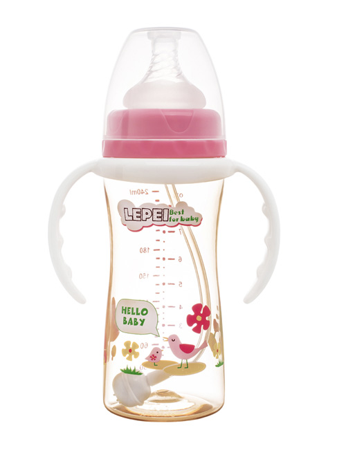 復件樂陪嬰兒奶瓶紅色