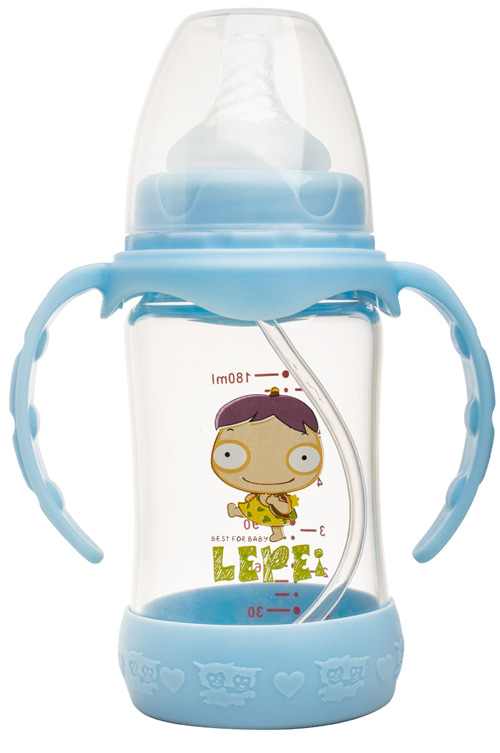 樂陪嬰兒奶瓶藍色