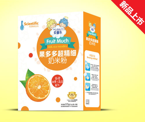 貝善樂香橙果多多奶米粉盒裝