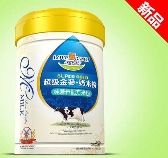 深愛牧場純營養超級金裝奶米粉鐵聽