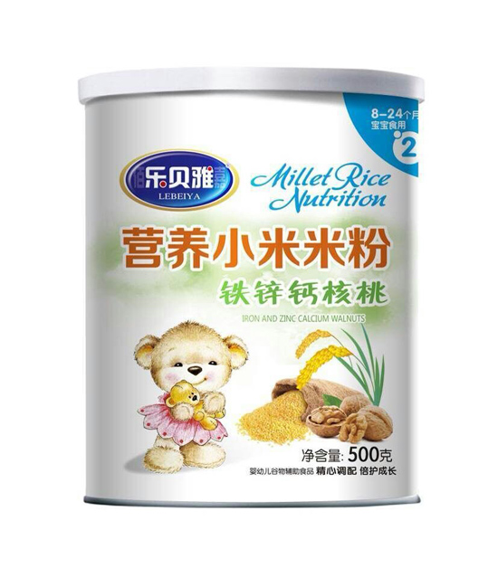 樂貝雅鈣鐵鋅核桃營養小米米粉