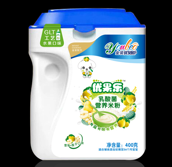 優貝歐乳酸菌營養米粉雪梨蓮子口味