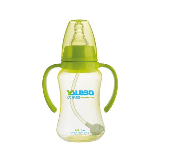 優樂寶PP抗菌標準口徑有柄自動奶瓶210ML(M)