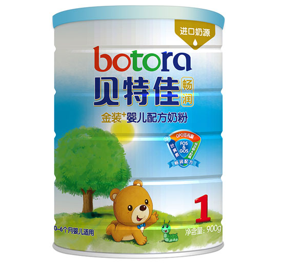 貝特佳暢潤系列金裝+嬰兒配方奶粉1段