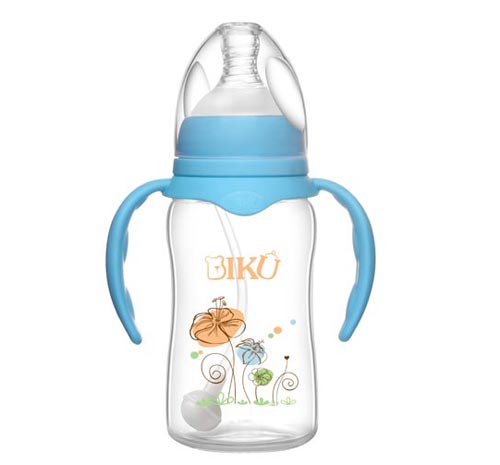 比酷熊嬰幼兒PP奶瓶藍色