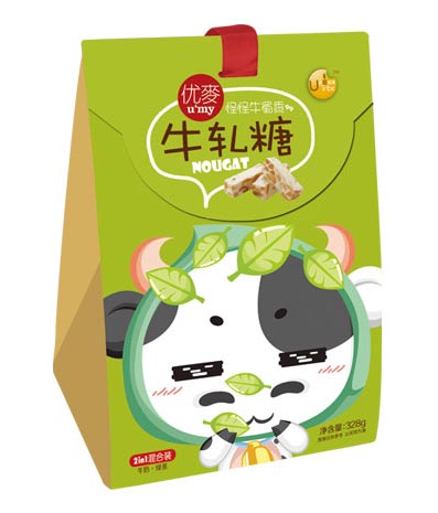 優麥牛軋糖2in1混合裝綠茶