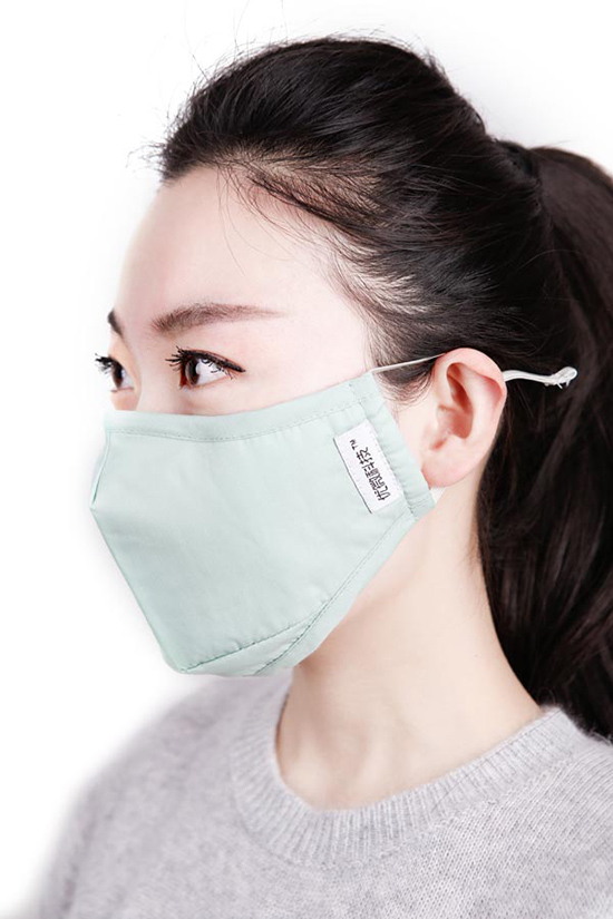 優微科技成人插片式防霾口罩---果綠