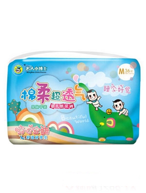 名人小博士棉柔超透氣紙尿褲(大包)M36片