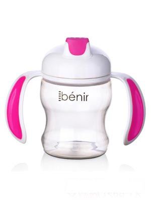 清素200ml吸嘴學飲杯-玫紅色(第一階段)