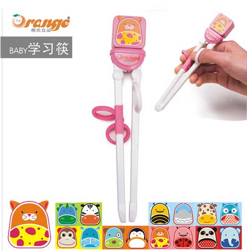 橙氏良品動物樂園寶寶練習筷小貓咪