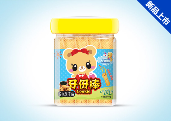 牙伢棒(核桃黑芝麻)餅干桶裝