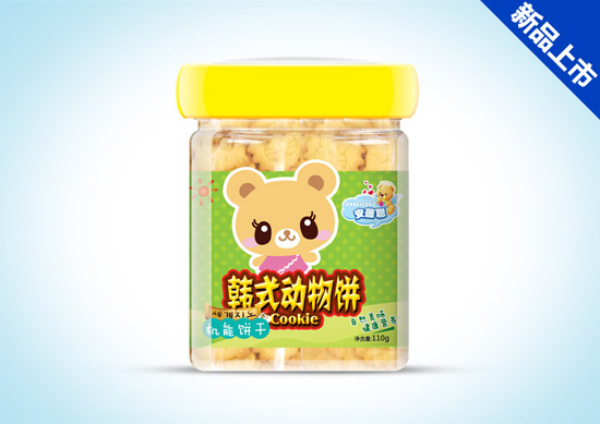 韓式動物餅(機能餅)餅干桶裝