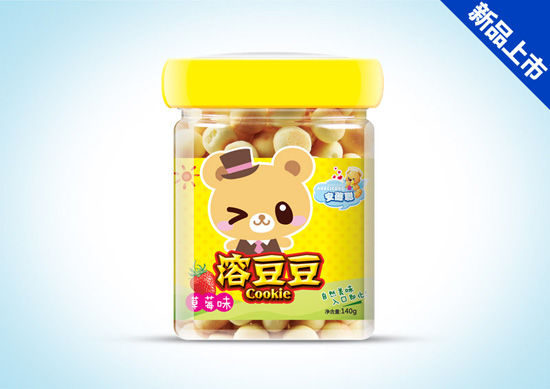 溶豆豆(草莓)餅干桶裝