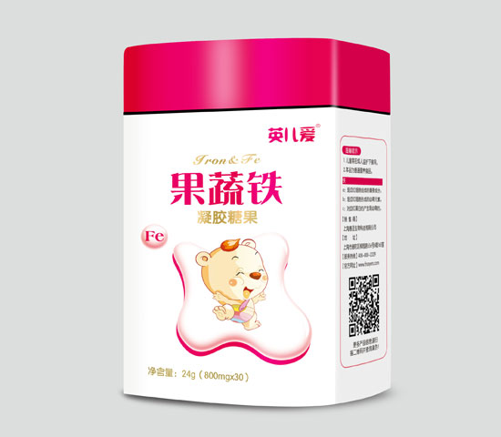 英兒愛QS果蔬鐵膠丸30粒(鐵盒)