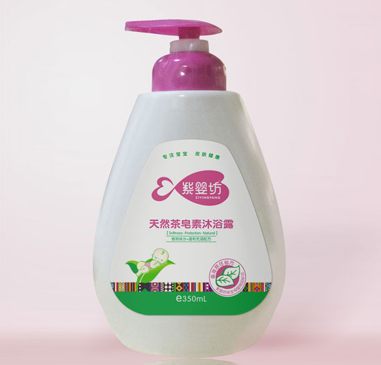 紫嬰坊茶皂素嬰兒沐浴露350ml