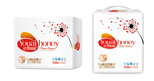 優愛哈妮嬰兒環腰紙尿褲M62片