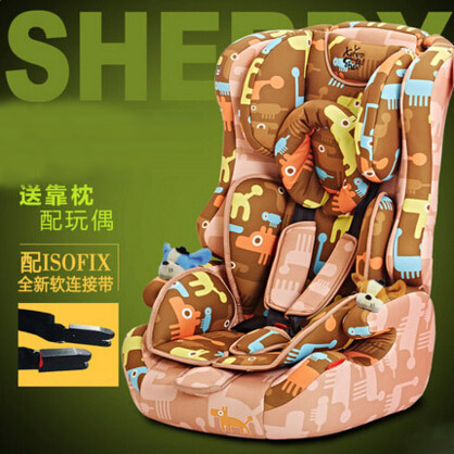 雪利9月-12歲兒童安全座椅卡其