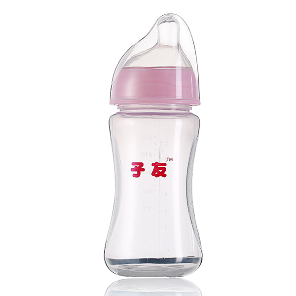 子友偏頭奶瓶無柄無底座