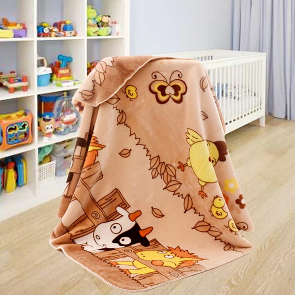 亞奧超柔蓋毯小動物褐色