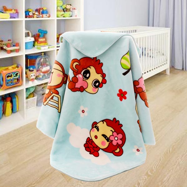 亞奧超柔云毯悠嘻猴藍色