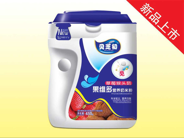 貝芝初草莓猴頭菇-果維多營養奶米粉