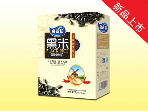 貝芝初黑米芝麻-黑米營養米粉盒裝