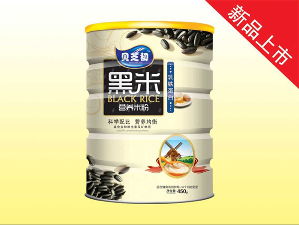 貝芝初乳鐵蛋白-黑米營養米粉聽裝