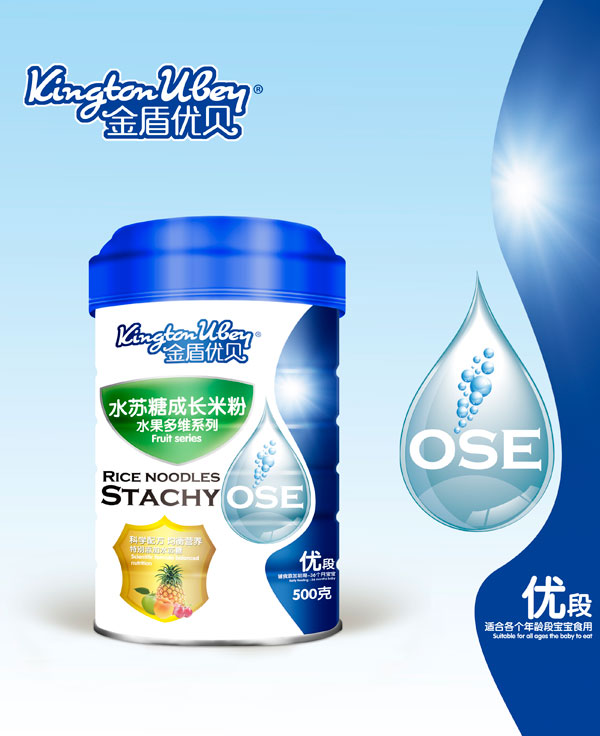 金盾優貝水果多維水蘇糖成長米粉
