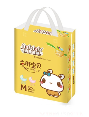 奶爸來吧芯肝寶貝嬰兒紙尿褲M碼52片