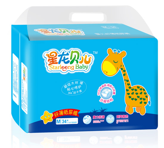 星龍貝兒纖薄紙尿褲M34片