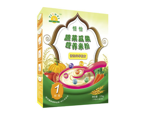 恬怡蔬菜瓜果營養米粉1段