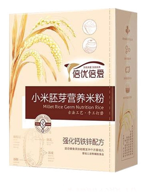 倍優倍愛強化鈣鐵鋅小米胚芽營養米粉