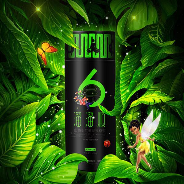 溜溜順山楂麥芽低聚果糖漿濃漿飲料