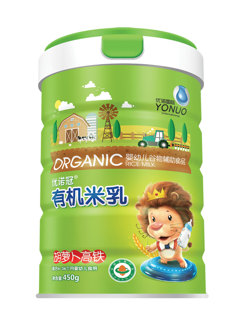 優諾冠胡蘿卜高鐵有機米乳